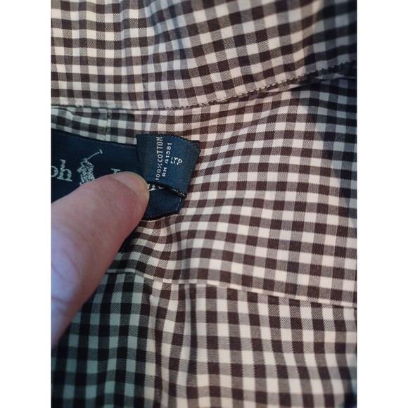 Ralph Lauren Classic Fit Men's L/S Black/White Shirt. Size 15 1/2. See pics - Picture 6 of 9